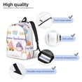 thumbnail image 3 of Disketp Watercolor Gnome Garden print Canvas Backpack Lightweight Travel Daypack Student Rucksack Laptop Backpack-Small, 3 of 5