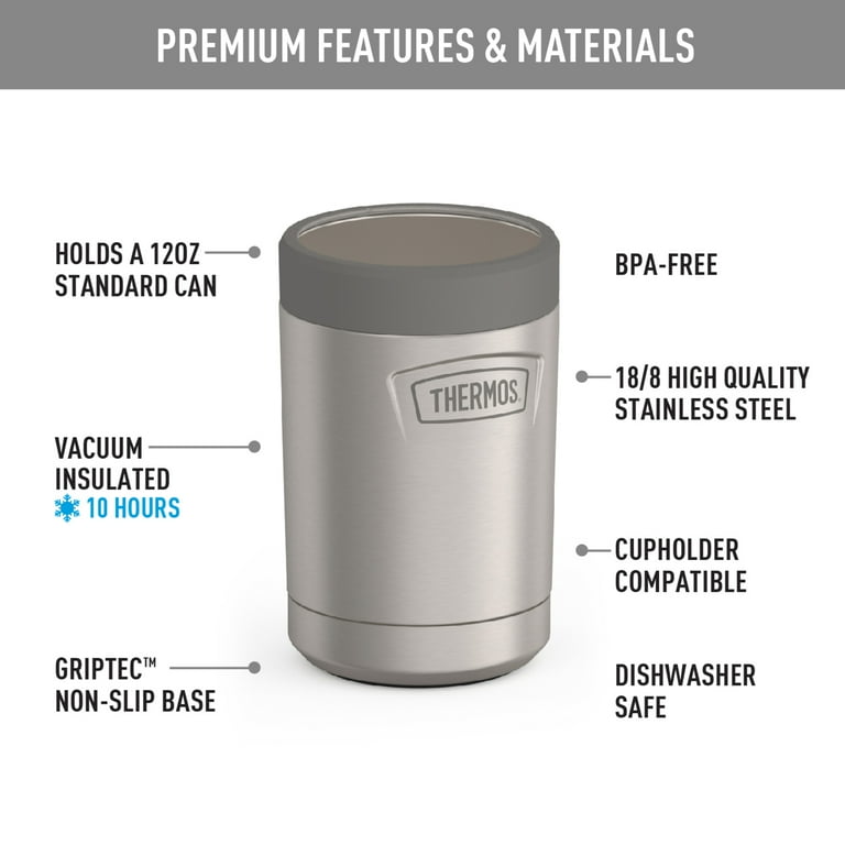 Thermos Stainless Steel Can Insulator, 12oz Can, Alpine Green