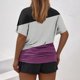 thumbnail image 4 of Fiudx Tops para Mujer Camiseta de Manga Corta Grande con Cuello Redondo Plisada y Cintura de Manga Corta Informal a La Moda para Mujer, 4 of 5