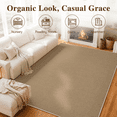 thumbnail image 3 of Sasttie 6'x9' Easy Jute Area Rug, Outdoor Patio Rug Washable Rugs for Entryway Indoor Outdoor Rugs, Natural, 3 of 9