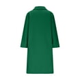 thumbnail image 6 of BXJX Women's Winter Wool Coat- Warm Comfortable Soft Notch Lapel Thicken Inner Lining Casual Breasted Peacoat with Pocket Green Size 2XL, 6 of 9