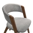thumbnail image 2 of Rowan Mid-Century Modern Accent Dining Chair in Walnut Finish and Grey Fabric- Set of 2, 2 of 5