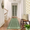 thumbnail image 4 of Garvee 2'x6' Scalloped Runner Rug Modern Solid Rug, Washable Rug Soft Low Pile Carpet with Non Slip Backing for Bedroom Hallway Decor, Green, 4 of 6