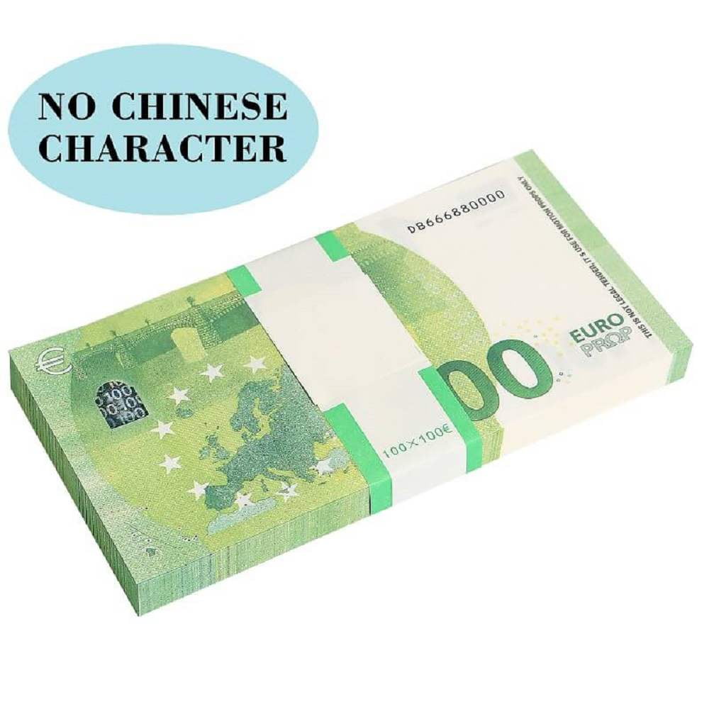 Ruvince Movie Prop Money Euro Bills Realistic, Full Print 2 Sided Play  Money for Kids, Party and Movie Props, Fake British Note Pranks for Adults  