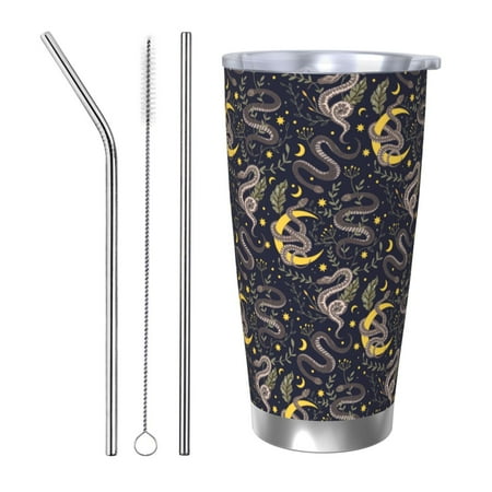 

Coaee Snake Sleep for 20oz Insulated Kettle Water Bottle For Running Hiking Cycling Climbing Men S Woman Insulated Water Bottle-Straw Three-piece Set