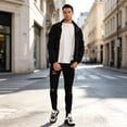 thumbnail image 6 of Smawell Men Hooded Multi Pocket Cargo Windbreaker Jacket, 6 of 6