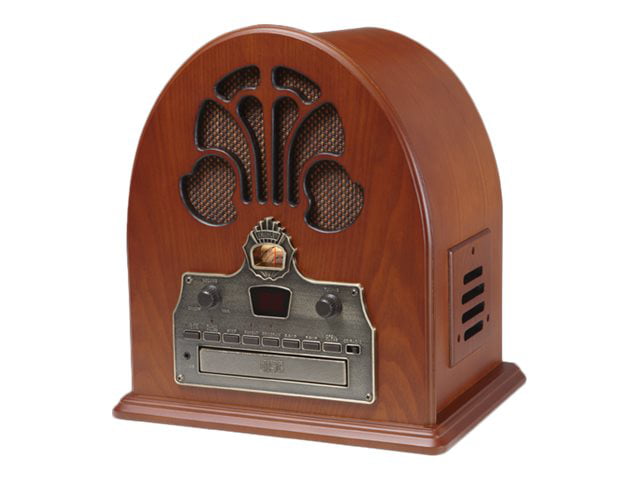 Crosley Retro Cathedral AM/FM Radio CD Player with Full-Range Stereo ...