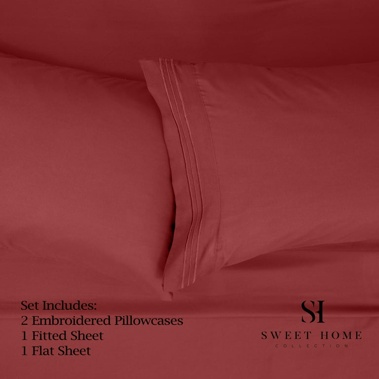Sweet Home Collection 1500 Supreme 4-Piece Black Solid Color Satin