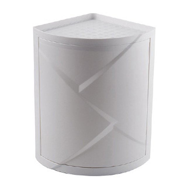 Bathroom Corner Locker Plastic Rotatable Bath Countertop Shelf Cosmetic Cabinet