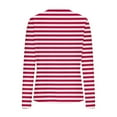 thumbnail image 7 of Uoodti Long Sleeve Shirts for Women Slim Fitted Stretchy Crewneck Knit Sweaters Women's Heart Print Ribbed Tops Fall Gift Casual, 7 of 7