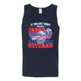thumbnail image 2 of Thank a Farmer Thank a Veteran Eat In Peace Male Graphic Tank Top, Navy, Large, 2 of 3