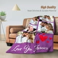 thumbnail image 3 of Custom Blanket with Photo Text, Personalized Flannel Throw Blanket, Customized Blanket Using My Own Photos, Birthday Christmas Wedding Gifts for Mom Dad Friends Sister - 4 Size (6 Photo-4), 3 of 6