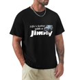 thumbnail image 1 of La vida es mejor con una camiseta jimny ropa de verano blusa camiseta lisa camisetas pesadas para hombres, 1 of 7