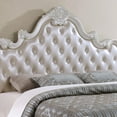 thumbnail image 3 of Furniture of America Elloise Tufted Faux Leather Eastern King Bed in White, 3 of 6