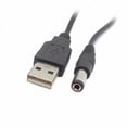 thumbnail image 2 of FVH USB 2.0 A Type Male to 5.5 x 2.5mm DC 5V Power Plug Barrel Connector Charge Cable 100cm, 2 of 5