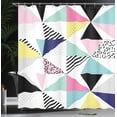 thumbnail image 3 of Ambesonne Eighties Shower Curtain, Memphis Geometrical Funky, 69"Wx70"L, Multicolor, 3 of 4