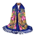 thumbnail image 1 of Foulard à Franges pour Femmes, Châle Foulard de Voyage Imprimé Folk-Custom, 1 of 2