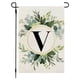 thumbnail image 1 of Xihbxyly Bandera de Jardín de Lino, Inicial de Apellido Personalizada, Estampado de Planta Verde, Pancarta Decorativa de Doble Cara, Decoración para Patio, Porche o Balcón, 30 X 45 Cm, 1 of 2