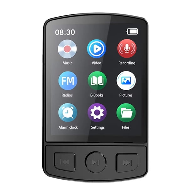 Reproductor MP3 Portátil Sport Clip Walk Man con Sonido HiFi, Pantalla de 1,8 Pulgadas, Ultraligero, Bluetooth 5.2, Botón para Deporte.