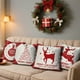 thumbnail image 4 of Funda de almohada de 4 piezas Feliz Navidad, fundas de almohada de 18 x 18 pulgadas, funda de cojín, decoración navideña, decoración de fiesta de invierno para sofá, funda de almohada, 4 of 9