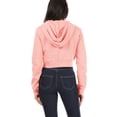 thumbnail image 3 of Women's Basic Casual Cotton Fleece Long Sleeves Solid Full-Zip Cropped Sweatshirt Hoodie, 3 of 4