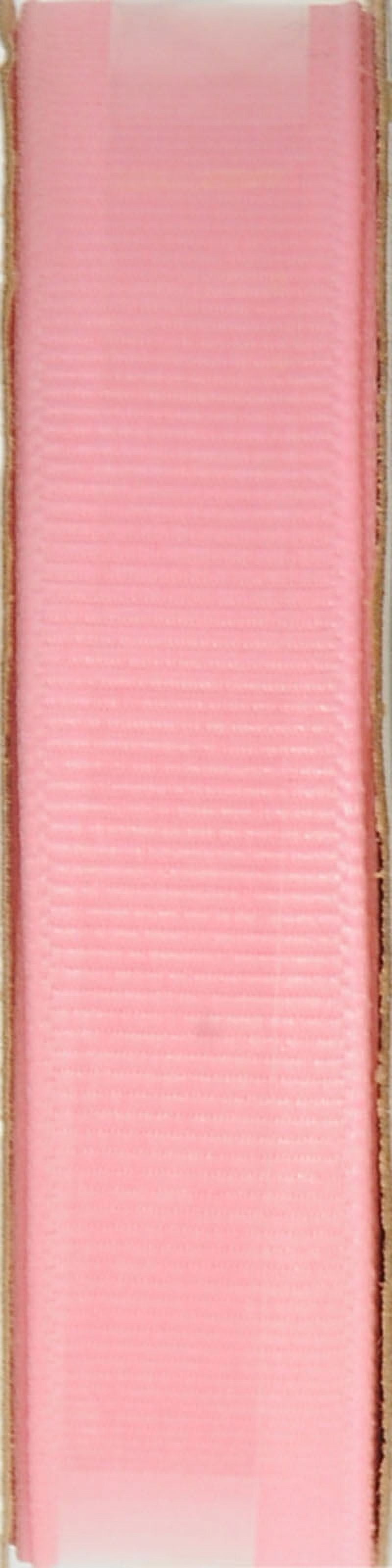 Offray Ribbon, Pink 5/8 inch Grosgrain Polyester Ribbon, 18 feet
