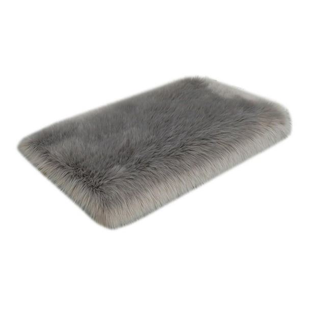 Alfombra peluda profesional, decoración suave, resistente y lavable. Gris 30 cm