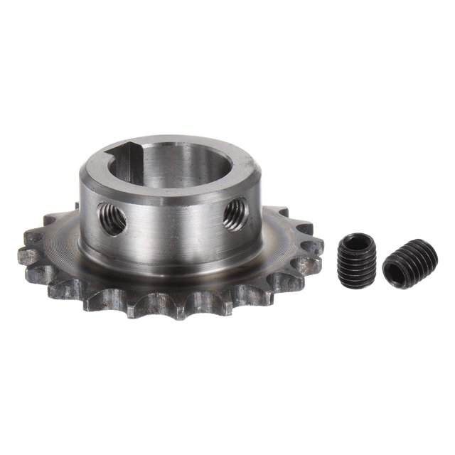 Unique Bargains ISO/DIN 06B-1 Roller Chain Sprocket B Type 25mm Bore, 3/8' Pitch, Hardened 20 Tooth
