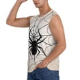 thumbnail image 3 of Lsque Spiders On The Web 1 Print Men's Cotton Blend Sleeveless Muscle Shirts (S-3XL)- Moisture Wicking, Odor Protection, UPF 30+,X-Large, 3 of 8