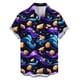 thumbnail image 4 of Ceisia Men's Relaxed Fit Navy Iridescent Wave & Shell Print Hawaiian Shirt Short Sleeve Summer Beach Casual Button Down Shirt (S-5XL) Gifts, 4 of 6