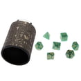 thumbnail image 1 of 7pcs Da Cara TRPG Múltiples Juegos De Mazmorras Y Dragón D4-d20 Cortan En Cuadritos - Verde+Coctelera # 21 De La Taza De Los Da De La Manera Sunnimix Dados, 1 of 8