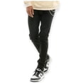thumbnail image 4 of KDNK Men Rhinestone Skinny Denim Jeans (Jet Black), 4 of 6