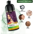 thumbnail image 6 of (2 pack) Herbishh Purple Hair Color Shampoo for Gray Hair with Pack 2 Hair colour stain remover, Hair Dye Shampoo 3 in 1, 100% Gray Coverage, Permanent Hair Color for Men & Women, Ammonia-free, 500 ml, 6 of 7