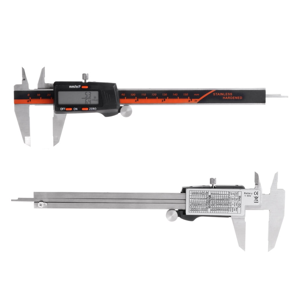 CEORPER Stainless Steel Electronic 6 inch Caliper Measurement Tool Vernier Caliper LCD