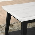 thumbnail image 2 of Steve Silver Vida Modern Genuine Marble Top 48" Rectangle Coffee Table, White, 2 of 8