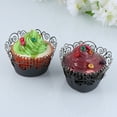 thumbnail image 3 of 60pcs Cupcake Wrappers Cake Wrappers Hollow out Pattern High Temperature Resistance for Cake (Black), 3 of 8