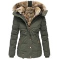 thumbnail image 5 of yuCgh Women's Solid Color Hooded Jacket Cotton Jacket with Mid-Length Design for Winter Warm and Comfortable Outerwear for Daily Use,Army Green L, 5 of 7