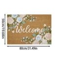 thumbnail image 6 of Door Mat Welcome Outdoor Mat: Artificial Coir Doormat for Outdoor Outside Indoor Entrance - Front Door Mats Non- Backing Washable Fall Mat for Home Porch Entry (Floral Welcome Matt, 18"x 30"), 6 of 8