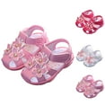 thumbnail image 6 of ZACPNCV Toddler Girls Summer Squeaky Sandals Closed-Toe Non Slip Premium Rubber Sole Toddler First Walkers Shoes Pink 18-24 Months, 6 of 6