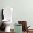 thumbnail image 1 of Cubos de basura de madera con tapa Pequeñas herramientas de de limpieza de estilo nórdico Revestimiento de plástic - Nuez Baoblaze Cubos de basura ovalados, 1 of 8