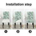 thumbnail image 3 of Abstract Art Chair Slipcovers for Dining Room 4 Pack Seamless Pattern with Tropical Leaf Removable Seat Protector for Home or Party, 3 of 4