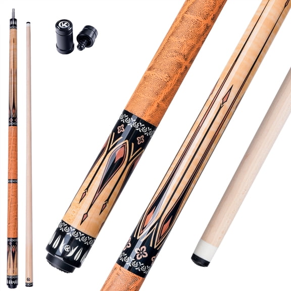 KONLLEN Maple Pool Cue Stick for Adults - Features Low Deflection Shaft, Titanium Alloy 3/8x8 Joint, and 12mm Tip
