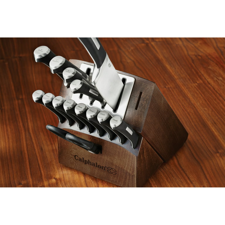 Calphalon Precision Cutlery Self Sharpening Knife Block Set with SharpIN™  Technology, 15 Piece