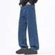 thumbnail image 5 of Pantalones vaqueros gruesos de felpa para hombre, de longitud completa, con cordón elástico, holgados, de pierna recta y de gran tamaño, pantalones largos para hombre., 5 of 5