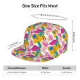 thumbnail image 2 of Adjustable Baseball Cap, Colorful flamingo Flat Bill Trucker Flat Brim Hats Dad Hat for Men Women - Snapback Hat Adjustable Size, 2 of 7