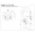 thumbnail image 2 of Kingston Brass KS8665DL Concord 4 in. Centerset Bathroom Faucet, Oil Rubbed Bronze, 2 of 2