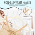 thumbnail image 7 of Techzoo Premium Kids Velvet Hangers 15 Pack – 14" Non Slip Felt Cloth Hangers for Closet – Ultra Slim, Space Saving Kids Clothes Hangers with 360° Swivel Hook, Toddler Children Kids Hangers – Ivory, 7 of 7