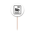 thumbnail image 1 of No Nobelium Checal Element chem Toothpick Flags Round Labels Party Decoration, 1 of 3