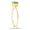 thumbnail image 3 of SZUL Women's Solitaire Pear Shaped Green Amethyst Wave Ring in 10K Yellow Gold, 3 of 5