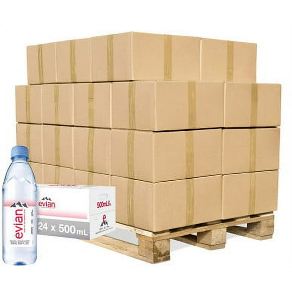 Evian Bottled Natural Spring Water | 500ml 24/Case | Pallet of 64 Cases- DOCK DELIVERY ONLY